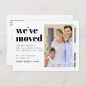 Modern Weve Moved Photo Moving Aankondigingskaart (Voorkant / Achterkant)