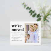 Modern Weve Moved Photo Moving Aankondigingskaart (Staand voorkant)