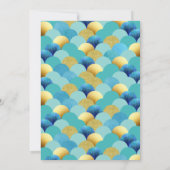 Modern Whale-geïnspireerde doop uitnodiging (Achterkant)