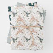 Modern Whale Gender Neutraal Verjaardag Baby showe Inpakpapier Vel (In situ)