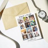 Modern What A Year In Review 12 Foto Collage Feestdagenkaart