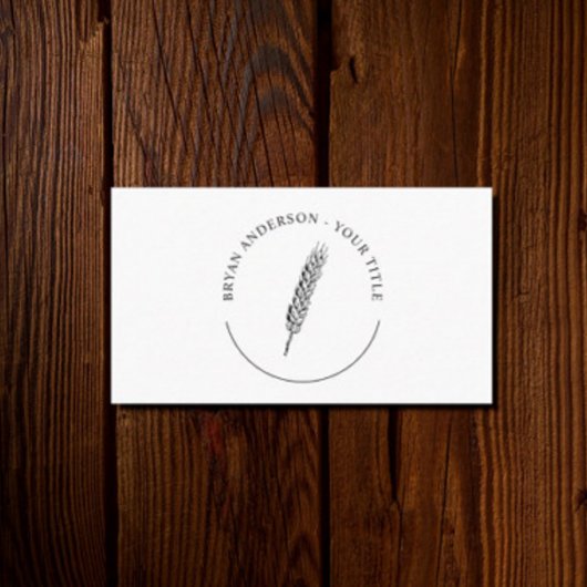 Modern Wheat Logo Visitekaartje