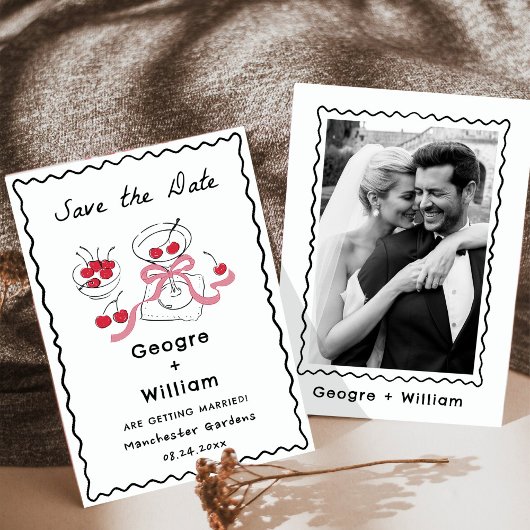 Modern & Whimsic Glas Olijf en Kers Kaart