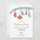 Modern whimsical Christmas socks illustration Kaart (Voorkant)