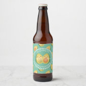 Modern Whimsical Funny Avocados Cute Wedding Party Bier Etiket (Voorkant)