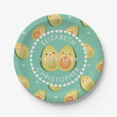 Modern Whimsical Funny Avocados Cute Wedding Party Papieren Bordje (Voorkant)
