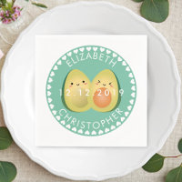 Modern Whimsical Funny Avocados Cute Wedding Party