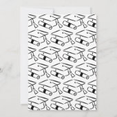 Modern Whimsical Hand Drawn Bow Graduation Party Kaart (Achterkant)