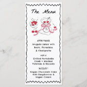 Modern & Whimsical Hand Getekend Diner & Dranken Menu (Voorkant)