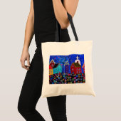 Modern Whimsical Mexican Town Canvas tas door Pris (Voorkant (product))
