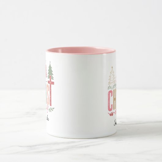 Modern Whimsical Pastel Merry Christ Mas Name   Mok (Midden)