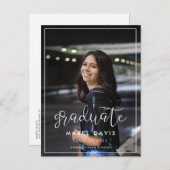 Modern whimsical Photo afstuderen Briefkaart (Voorkant / Achterkant)