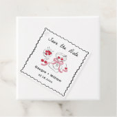 Modern & Whimsical Roze CocktailHand Getekende Tro Bedankjes Labels (In situ)