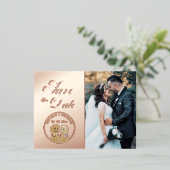 Modern Whimsical Wedding Afbeelding sparen de datu Folie Uitnodiging Briefkaart (Staand Voorkant)