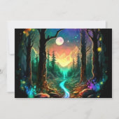 Modern Whimsical Woodland Baby shower Kaart (Achterkant)