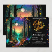Modern Whimsical Woodland Baby shower Kaart (Voorkant / Achterkant)