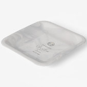 Modern Whimsy Dolphin Trouwpapier Bord (Gebogen)