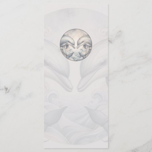Modern Whimsy Dolphin Wedding Menu (Achterkant)