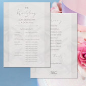 Modern Whimsy Dolphin Wedding Programma Programmakaart