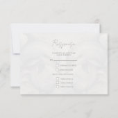 Modern Whimsy Dolphin Wedding RSVP Response Kaart (Achterkant)