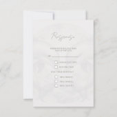 Modern Whimsy Dolphin Wedding RSVP Response Kaart (Achterkant)
