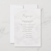 Modern Whimsy Dolphin Wedding RSVP Response Kaart (Achterkant)