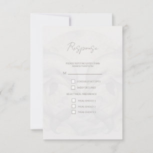 Modern Whimsy Dolphin Wedding RSVP Response Kaart