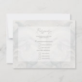 Modern Whimsy Dolphins Wedding RSVP Response Kaart (Achterkant)