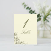 Modern Whimsy filigraan Trouwtafel Nummer Briefkaart (Staand voorkant)