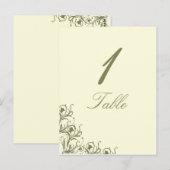 Modern Whimsy filigraan Trouwtafel Nummer Briefkaart (Voorkant / Achterkant)