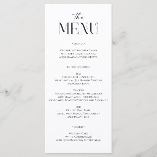 Modern Whimsy Menu Kaart (Voorkant)