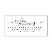 Modern Whimsy Script Family Retouradres Rubberstempel (Afrduk)