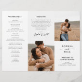 Modern Whimsy Trifold Wedding Programma Flyer (Voorkant)