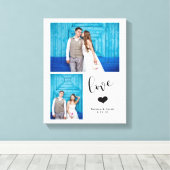 Modern Whimsy | Twee foto-bruiloft Canvas Afdruk (Insitu (Houten vloer))