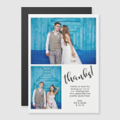 Modern Whimsy | Twee foto-bruiloft Dank u (Voorkant / Achterkant)