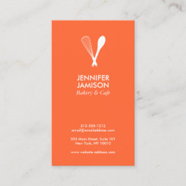 MODERN WHISK & LEPEL LOGO op ORANJE Visitekaartje