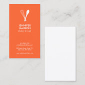 MODERN WHISK & LEPEL LOGO op ORANJE Visitekaartje (Voorkant / Achterkant)