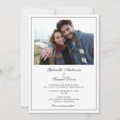 Modern White 2 Foto Simple Wedding Invitation (Voorkant)