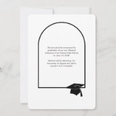 Modern White AFSTUDEERDER Arch Foto Afstuderen Aan Bedankkaart (Achterkant)