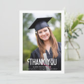 Modern White | Afstuderen Foto bedankt (Staand voorkant)