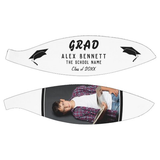 Modern White Afstuderen naam/Afstudeerder Afstuder Basketbal (Panelen)