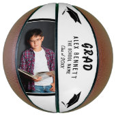 Modern White Afstuderen naam/Afstudeerder Afstuder Basketbal (Verticaal)