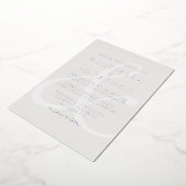Modern White Ampersand Monochrome Wedding Silver F Folie Uitnodiging (Gedraaid)