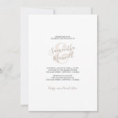Modern White and Beige Wedding Invitation (Voorkant)