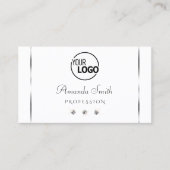 Modern White and Black Shimmery Diamonds voeg Logo Visitekaartje (Voorkant)