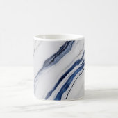 Modern White and Blue Minimalist Marble Koffiemok (Center)