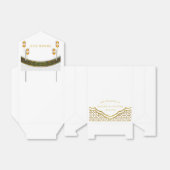 Modern White and Gold Islamic Wedding Bedankdoosjes (Uitgevouwen)