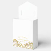 Modern White and Gold Islamic Wedding Bedankdoosjes (Geopend)