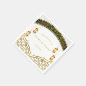 Modern White and Gold Islamic Wedding Servet (Hoek)