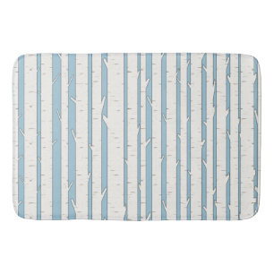 Modern White Birch Tree Forest Badmat